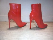 Bottines rouge sexy d'occasion  Paris XI