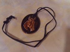 Pendentif ceramique tete d'occasion  Saint-Martin-des-Besaces