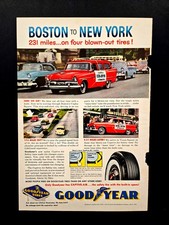 Publicidade impressa dos anos 1950, carros antigos, perua, pneu bom ano comprar usado  Enviando para Brazil