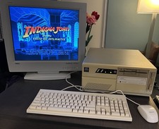 Computadora Windows/DOS 386 40 MHz de colección para juegos sonido bláster restaurar escritorio VGA segunda mano  Embacar hacia Mexico