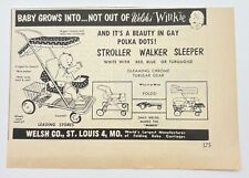 Carrinho de bebê galês Winkie estampa vintage anúncio década de 1950 MCM andador dorminhoco comprar usado  Enviando para Brazil