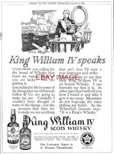 1924 Anúncio 'Rei William IV' Whisky Escocês Antigo Original Destilaria Impressão AD, usado comprar usado  Enviando para Brazil