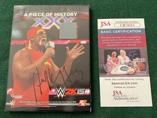 WWE 2K15 HULK HOGAN ASSINADO UM PEDAÇO DA HISTÓRIA PLACA DE TAPETE BRUTO AUTOGRAFADA JSA CERTIFICADO DE AUTENTICIDADE comprar usado  Enviando para Brazil