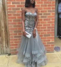 Silver prom dress for sale  LONDON