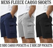 Bermuda de lã masculina carga suor verão jogger jersey liso jogging bolso com zíper nova comprar usado  Enviando para Brazil