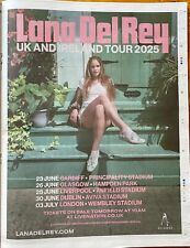 Lana Del Rey Tour Dates 2025 Live Advert Newspaper Ad Poster Full Page 14x11” comprar usado  Enviando para Brazil