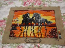 Canevas brodé chevaux d'occasion  Wolfisheim