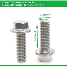 Flanged hexagon head for sale  ILFORD