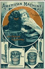 Cartão comercial American Machine Co original dos anos 1800, freezer de sorvete Gem comprar usado  Enviando para Brazil
