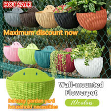 Cesta de plantadeira meia redonda pendurada na parede jardim externo decoração suporte para vaso de flores comprar usado  Enviando para Brazil