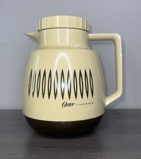 Usado, Jarro Oster Thermo Isolado 2 Quartos Garrafa de Café Térmica Bege Marrom Antigo MCM comprar usado  Enviando para Brazil