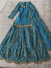 Blue teal lehnga for sale  ILFORD