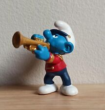 Używany, Smerfy Trumpeter Smerf Marching Band Zabawka Figurka 2001 Vintage  na sprzedaż  PL