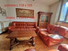 Divano poltrone pelle. usato  Verceia
