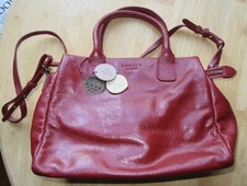 BOLSA DE MÃO GRANDE DE COURO VERMELHA RADLEY + capa de bolsa. 11 por 9 pol. Bom estado. comprar usado  Enviando para Brazil