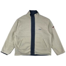 Jaqueta de lã vintage Fila reversível creme/cinza [anos 2000] - Masculina grande comprar usado  Enviando para Brazil