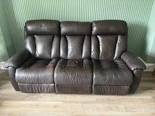 Seater leather genuine for sale  BOURNEMOUTH