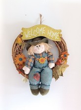 Scarecrow wreath fall for sale  Walkertown