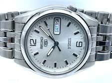 Relógio automático masculino quase perfeito SEIKO 5 mostrador prateado 7S26-01V0 DATA DO DIA comprar usado  Enviando para Brazil