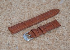 20mm brown crocodile for sale  WAKEFIELD