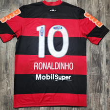 Camiseta masculina Ronaldinho 2012 Olympikus Flamengo Home Soccer M Copa do Mundo do Brasil comprar usado  Enviando para Brazil