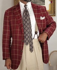 Usado, Ternos masculinos xadrez borgonha slim fit tapete vermelho casamento smoking festa formatura 2 peças comprar usado  Enviando para Brazil