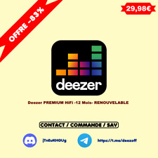 Code abonnement deezer d'occasion  France