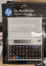 Calculadora financeira Hewlett Packard HP 12C platina bancária caixa aberta comprar usado  Enviando para Brazil