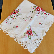 Mitteldecke bestickt blumen gebraucht kaufen  Schkopau