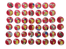 Os Simpsons Raro Argentina Chocolate Disco Promocional Conjunto de 46 Folhas Mais Caixa, usado comprar usado  Enviando para Brazil