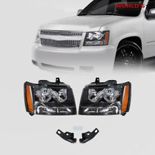 Par de faróis para lâmpadas de halogênio pretas Chevy Avalanche/Suburban/Tahoe 2007-2014 comprar usado  Enviando para Brazil