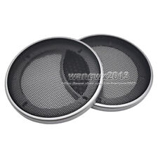 2 peças 4" polegadas alto-falante grade tampa círculo decorativo metal malha proteção #prata comprar usado  Enviando para Brazil