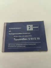 Simson garantieheft s51 gebraucht kaufen  Penig