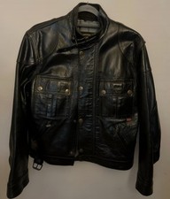 Belstaff black leather usato  Casapesenna