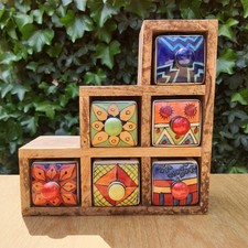 Wooden spice chest for sale  CHRISTCHURCH