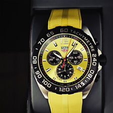Relógio masculino TAG HEUER Formula 1 quartzo CHRONO 43MM borracha amarela CAZ101AM.FT8054, usado comprar usado  Enviando para Brazil