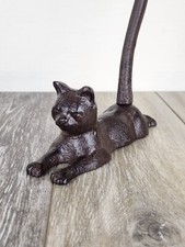 Suporte de papel toalha de ferro fundido para gatos – Suporte de papel toalha 14" de altura com gato caprichoso comprar usado  Enviando para Brazil