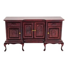 Aparador buffet para casa de bonecas acabamento em nogueira Credenza escala 1:12 móveis em miniatura comprar usado  Enviando para Brazil