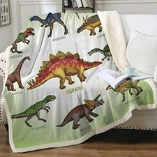 Dinosaur sherpa plush for sale  USA