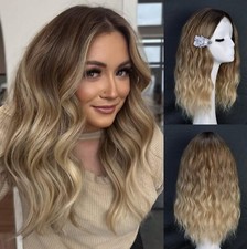 Peruca Ombre loira curta ondulada cabelo humano renda frontal 13x4 comprar usado  Enviando para Brazil