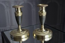 Paire bougeoirs bronze d'occasion  La Ville-du-Bois