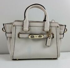 Bolsa satchel Coach Swagger 20 couro pebble 36235 marfim  comprar usado  Enviando para Brazil