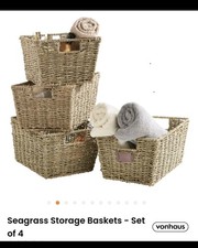Vonhaus seagrass wicker for sale  DONCASTER