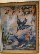 Vintage framed kingfisher for sale  Ireland