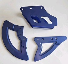 Par traseiro dianteiro GYTR Yamaha WR250R protetor de disco barbatana de tubarão guia corrente azul fabricante de equipamento original  comprar usado  Enviando para Brazil