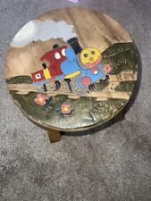 Taburete infantil vintage con Thomas el tren tallado y pintado a mano segunda mano  Embacar hacia Mexico