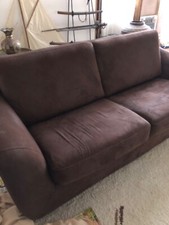Canapé marron tissu d'occasion  Draveil
