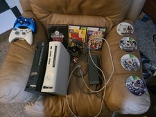 Pacote de sistema de console Xbox 360 preto e branco testado funciona com jogos *Leia a descrição comprar usado  Enviando para Brazil