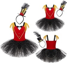 Vestido de festa tema circo feminino Ringmaster brilhante roupa de dança roupa gravata borboleta comprar usado  Enviando para Brazil