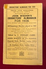 1928 wisden softback for sale  HIGH PEAK